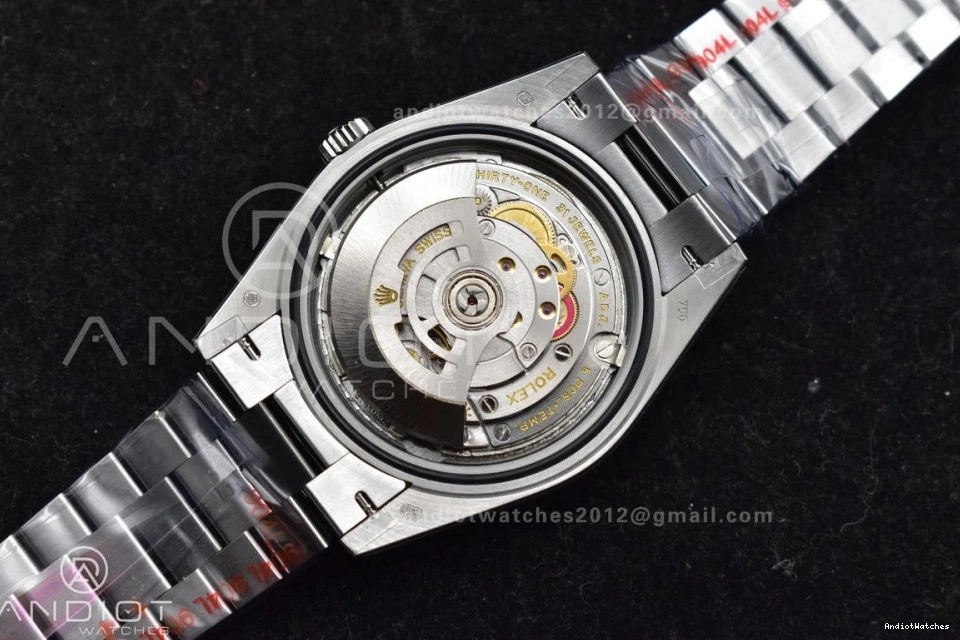 On President Steel Trendsetting Bracelet 40 A3255 GMF 703 V Dial Weighted Markers Tungsten Roman DayDate 904L Blue 0826